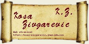 Kosa Zivgarević vizit kartica